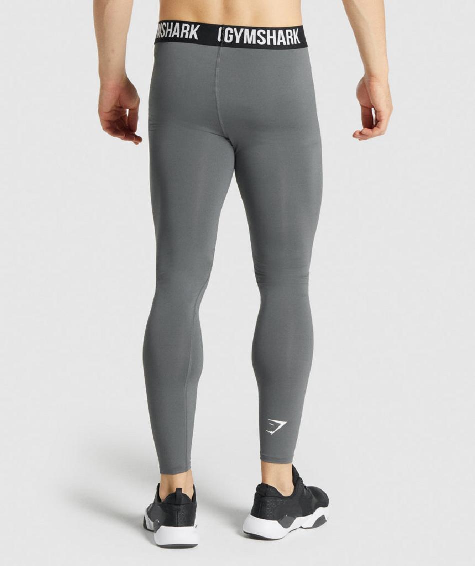 Legginsy Męskie Gymshark Element Baselayer Szare | PL 4087KOR